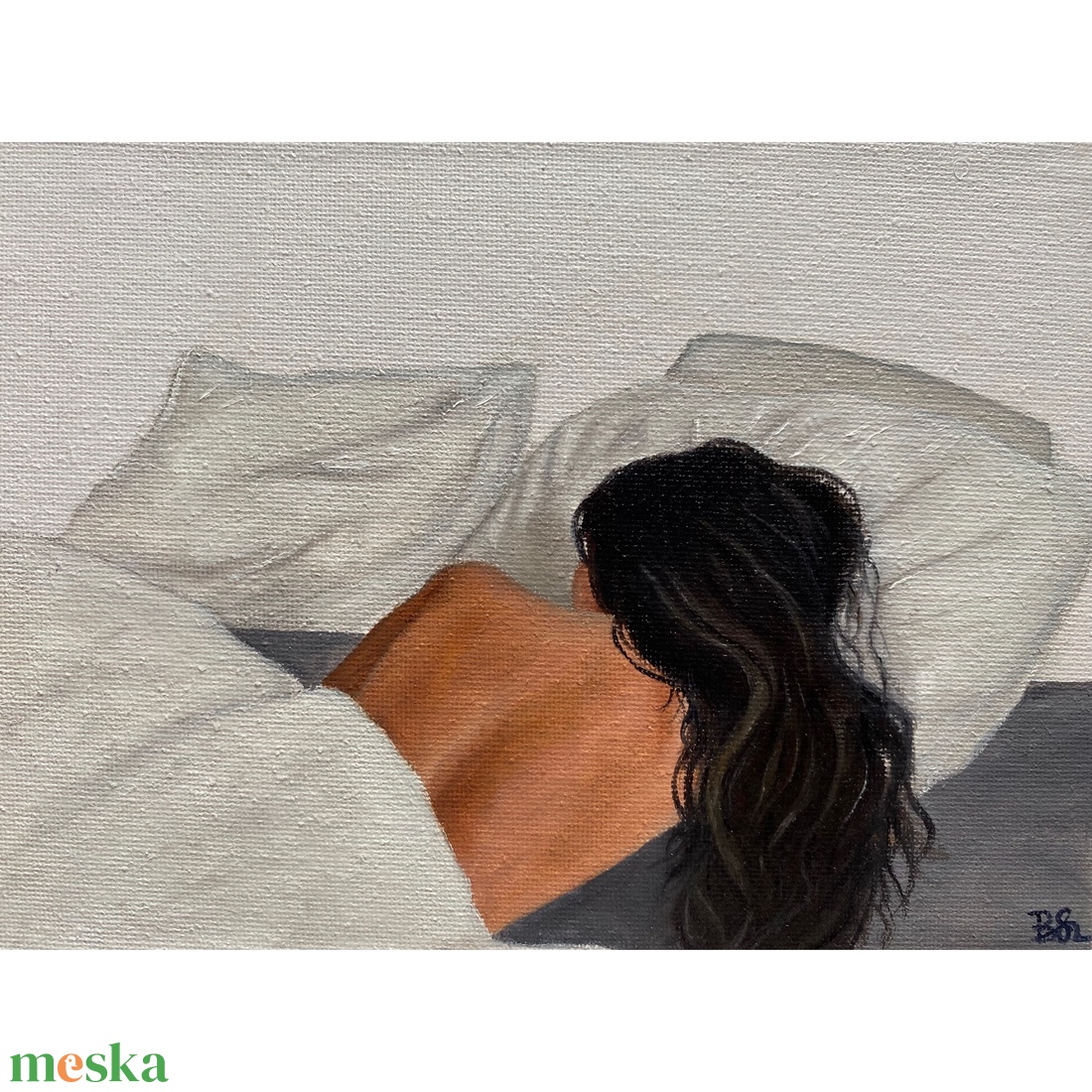 'I woke up and you weren't here' olajfestmény - művészet - festmény - olajfestmény - Meska.hu