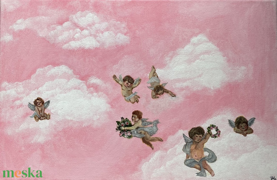 'Angels' akrilfestmény - művészet - festmény - akril - Meska.hu