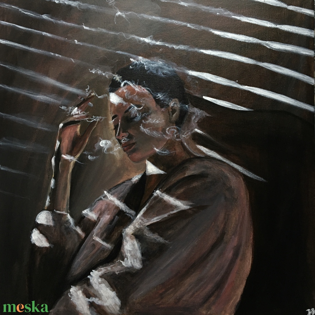 'Füst' akrilfestmény - művészet - festmény - akril - Meska.hu 'Füst' akrilfestmény - művészet - festmény - akril - Meska.hu