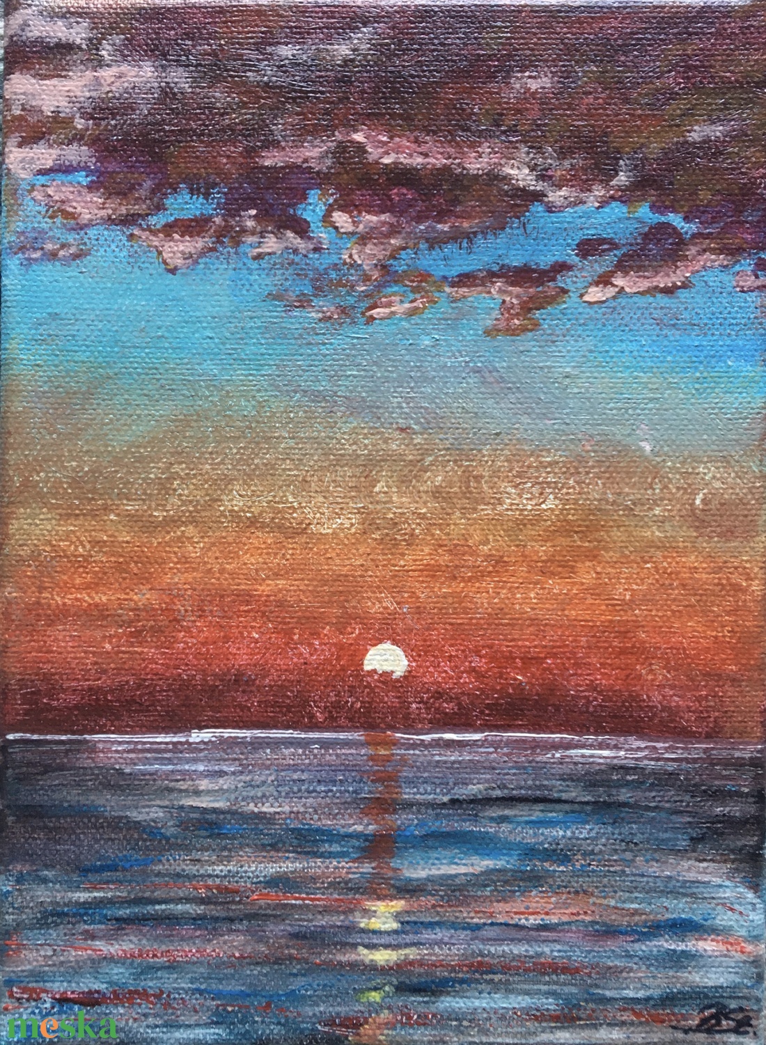 'Sunset' akrilfestmény - művészet - festmény - akril - Meska.hu