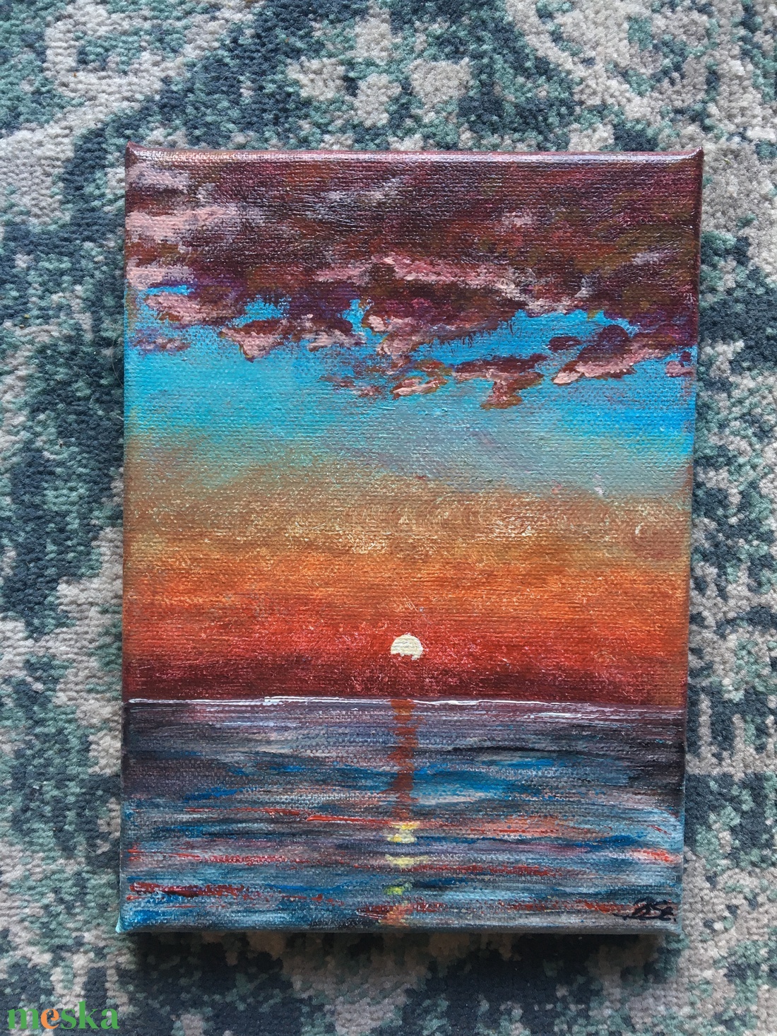 'Sunset' akrilfestmény - művészet - festmény - akril - Meska.hu