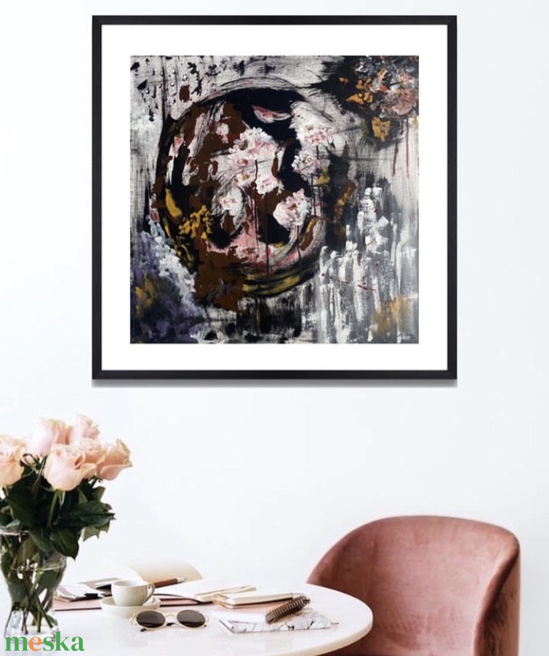 'Dead Roses' akrilfestmény - művészet - festmény - akril - Meska.hu