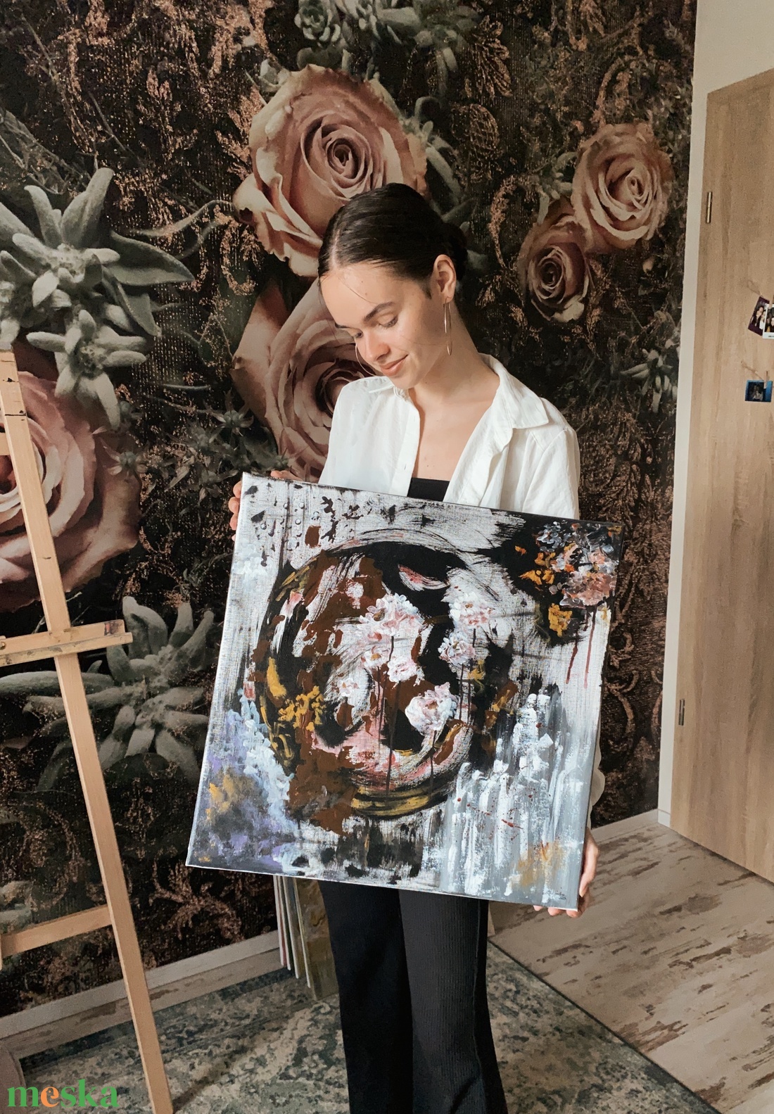 'Dead Roses' akrilfestmény - művészet - festmény - akril - Meska.hu