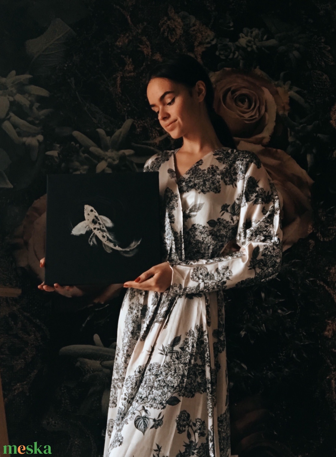 'Koi' akrilfestmény - művészet - festmény - akril - Meska.hu