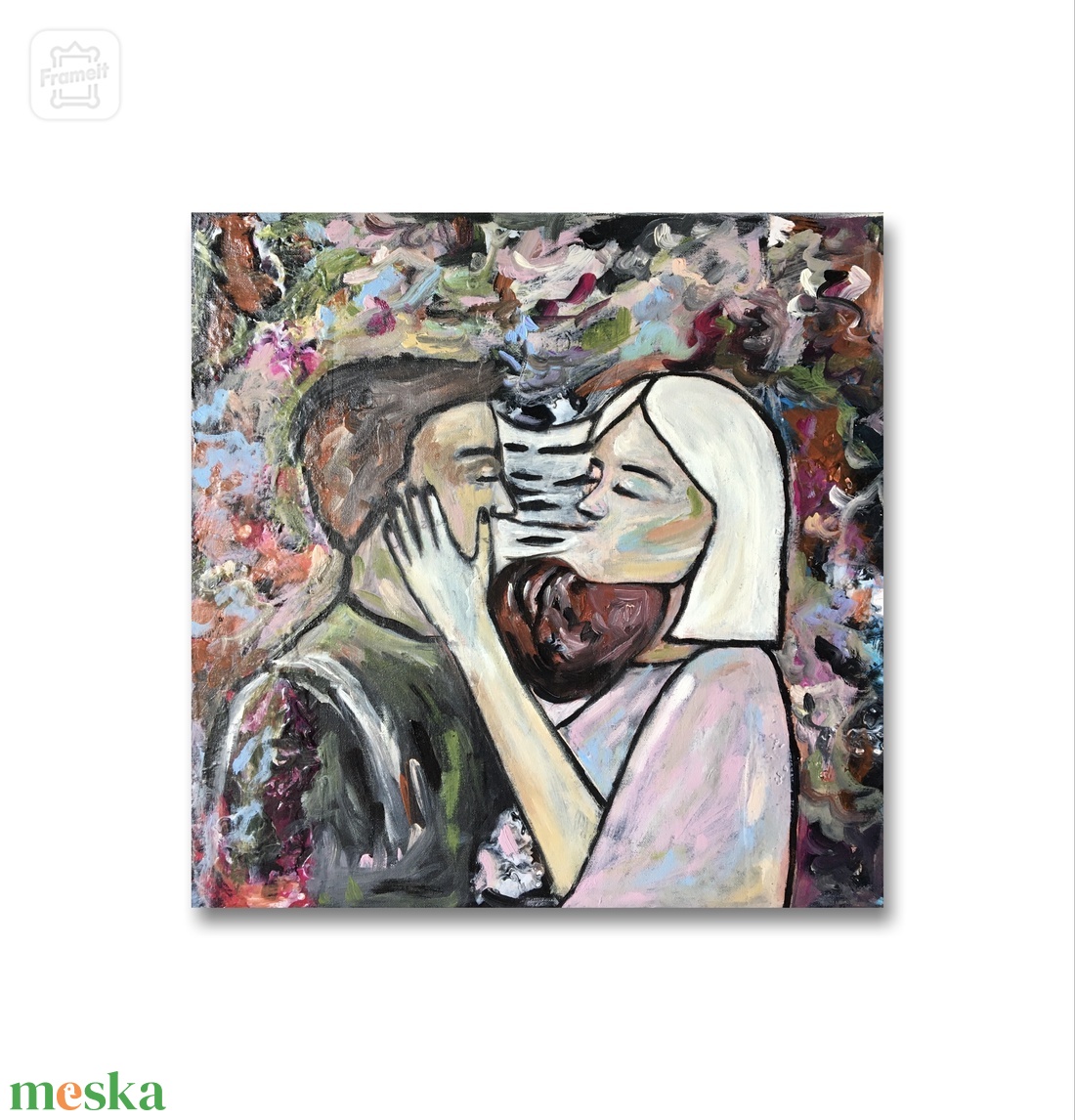 'Két Test Egy Lélek' akrilfestmény - művészet - festmény - akril - Meska.hu