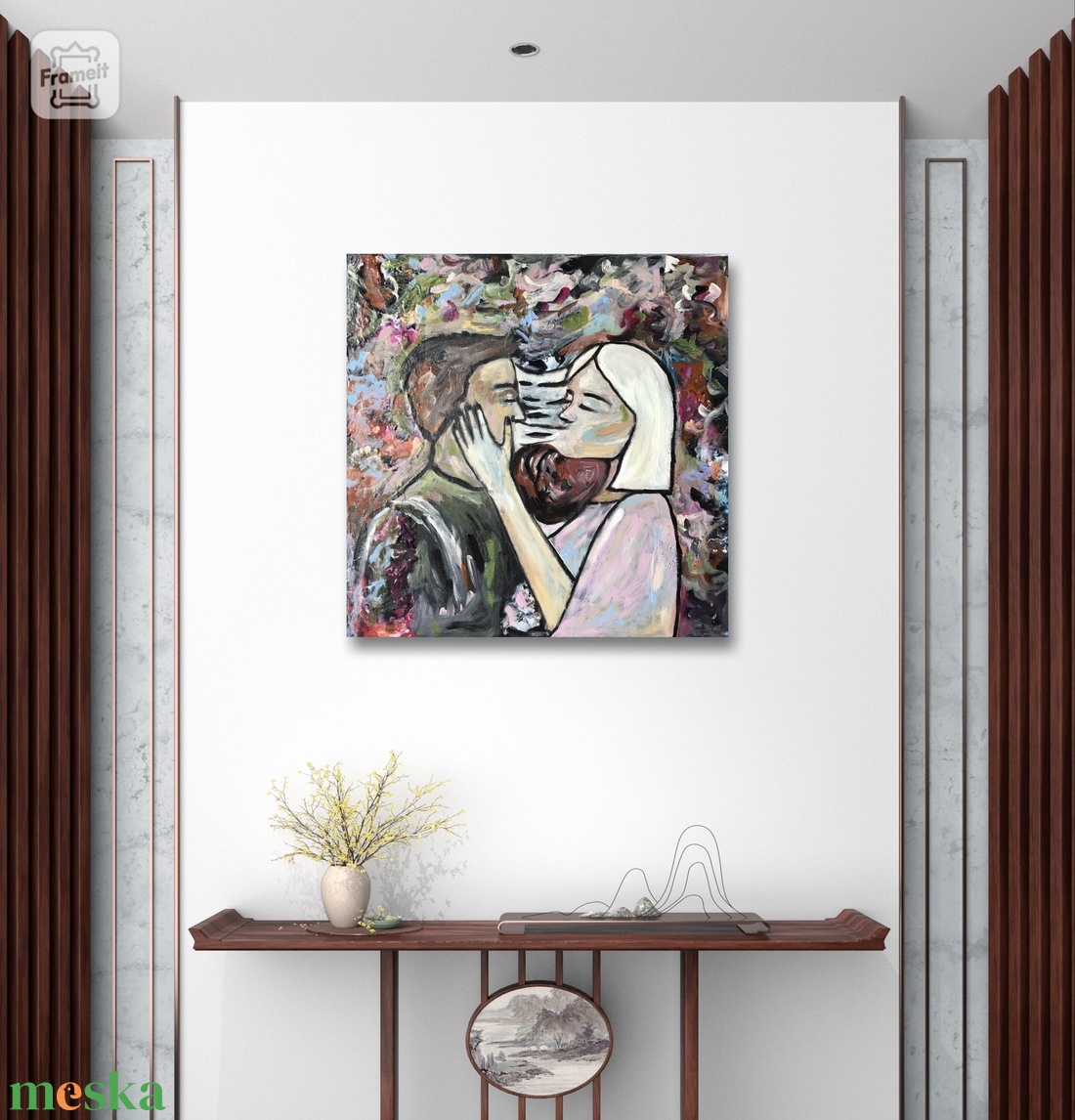 'Két Test Egy Lélek' akrilfestmény - művészet - festmény - akril - Meska.hu