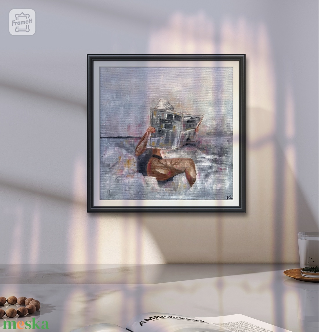 'Reggeli Rutin' olajfestmény - művészet - festmény - olajfestmény - Meska.hu