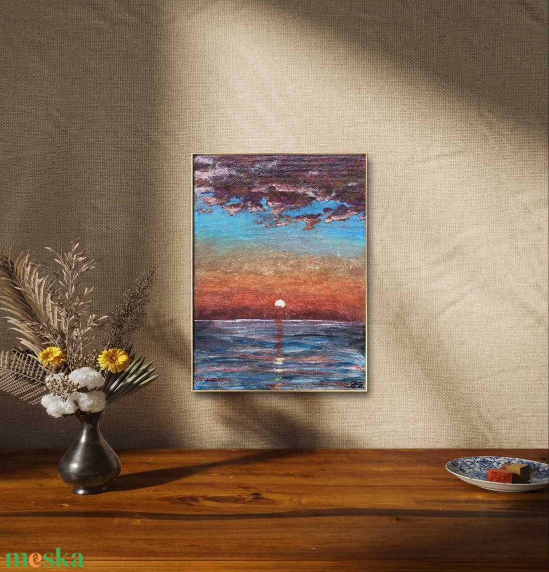 'Sunset' akrilfestmény - művészet - festmény - akril - Meska.hu