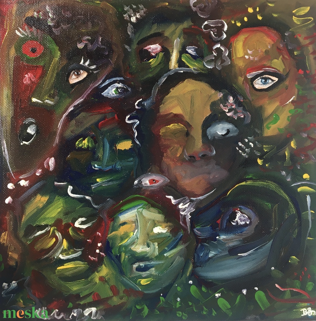 'Friends' - művészet - festmény - olajfestmény - Meska.hu