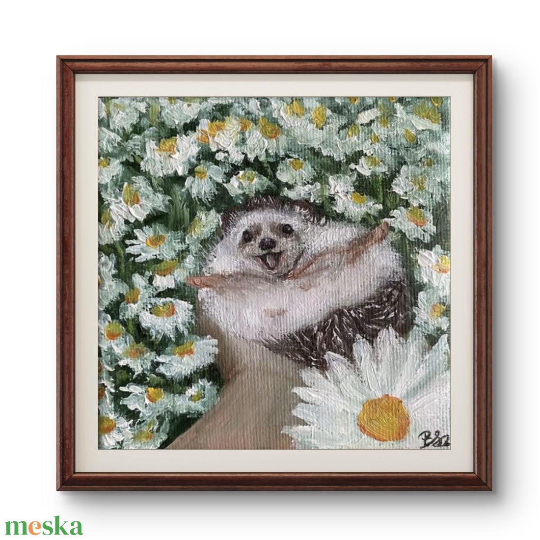 'Süni' olajfestmény 10x10 cm - művészet - festmény - olajfestmény - Meska.hu 'Süni' olajfestmény 10x10 cm - művészet - festmény - olajfestmény - Meska.hu