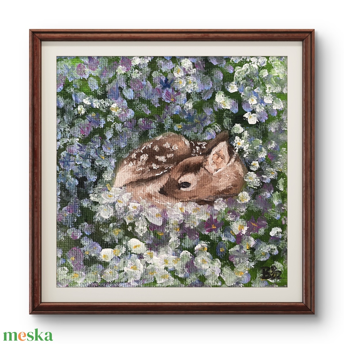 'Bambi' olajfestmény 10x10 cm - művészet - festmény - olajfestmény - Meska.hu 'Bambi' olajfestmény 10x10 cm - művészet - festmény - olajfestmény - Meska.hu