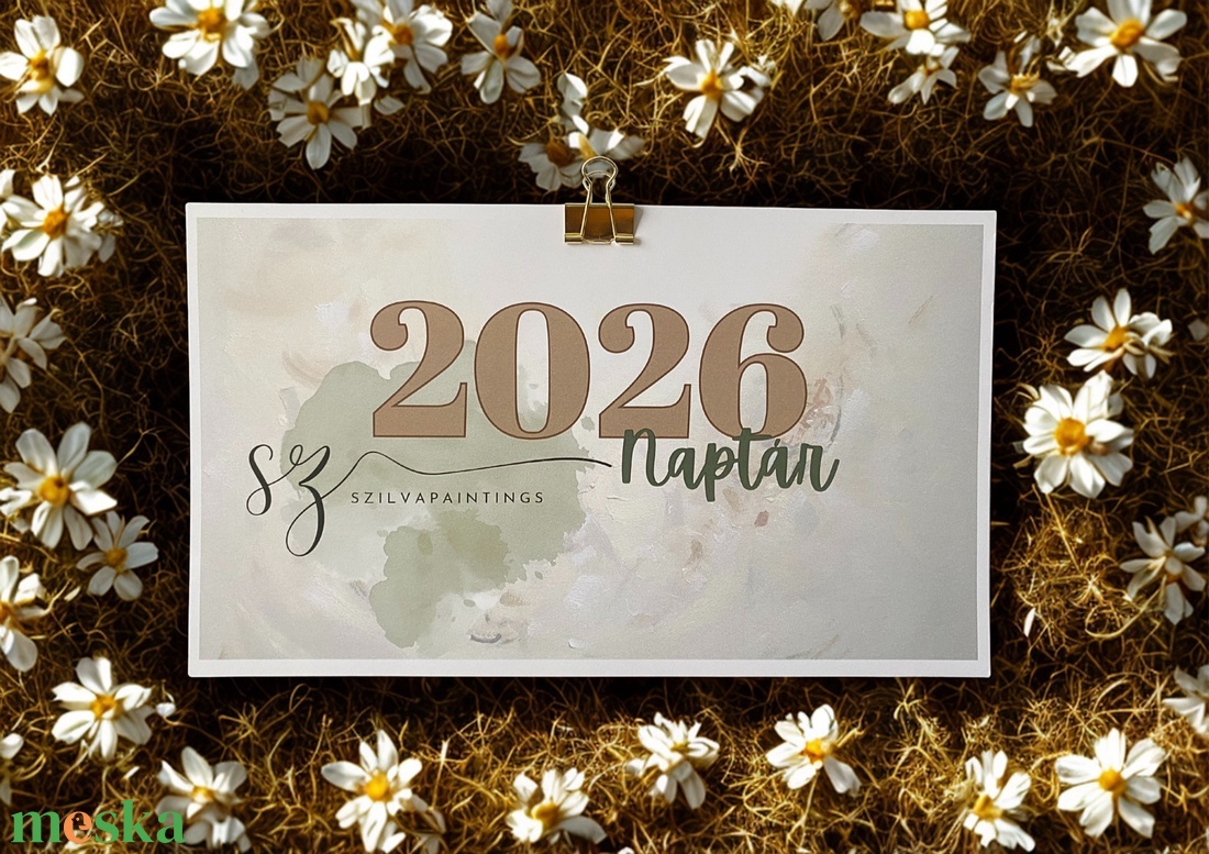 2026-os Festményes Naptár - Szilvapaintings - otthon & életmód - dekoráció - fali és függő dekoráció - falinaptár & öröknaptár - Meska.hu