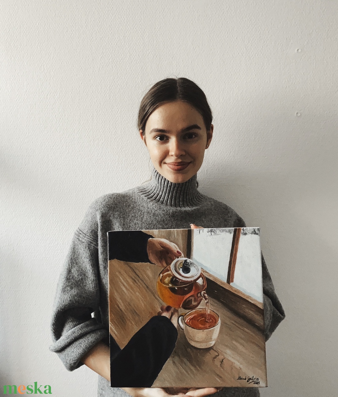 'Tea és Hó' olajfestmény - művészet - festmény - olajfestmény - Meska.hu