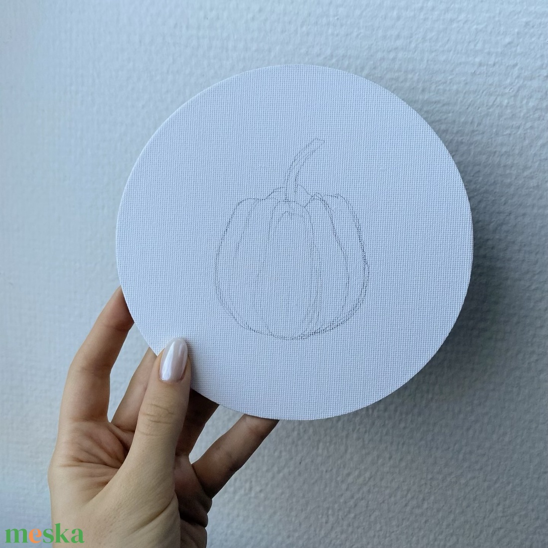 15 cm-es, kör alakú mágneses festmény rendelésre kép alapján - művészet - festmény - olajfestmény - Meska.hu