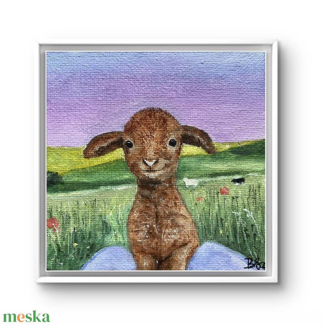 'Mini Lamb' 21 x 21 cm - otthon & életmód - dekoráció - kép & falikép - poszter - Meska.hu