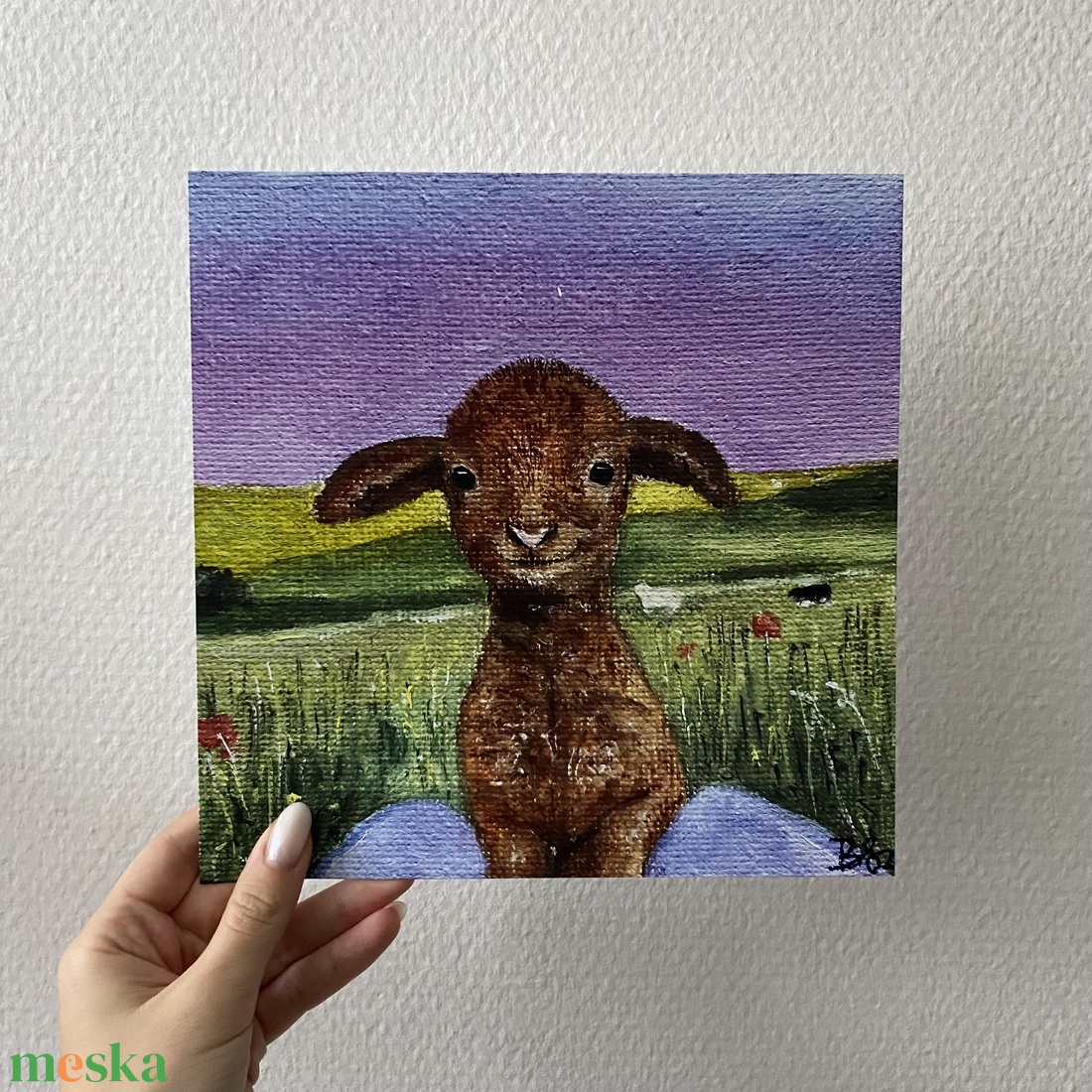 'Mini Lamb' 21 x 21 cm - otthon & életmód - dekoráció - kép & falikép - poszter - Meska.hu