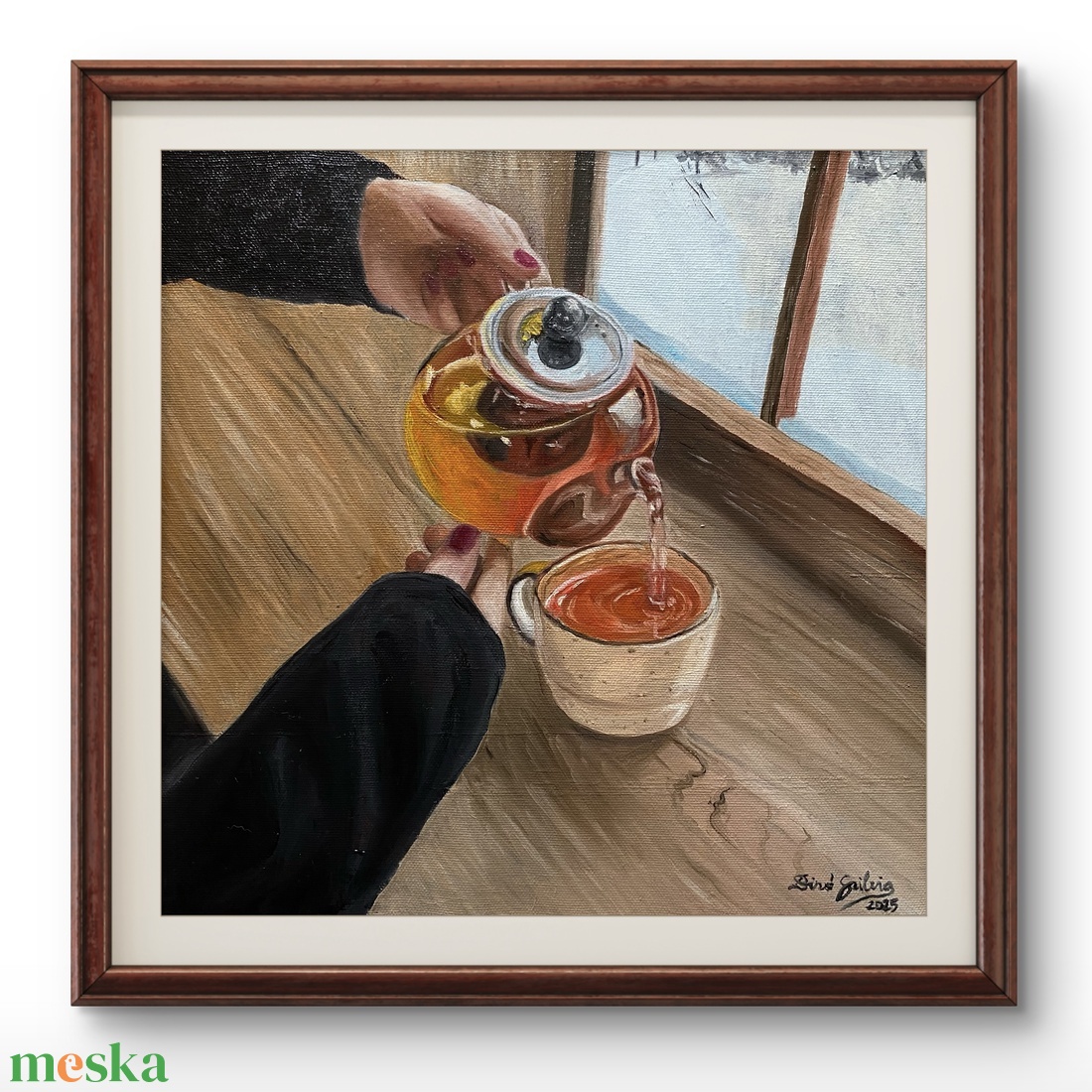 'Tea és Hó' olajfestmény - művészet - festmény - olajfestmény - Meska.hu
