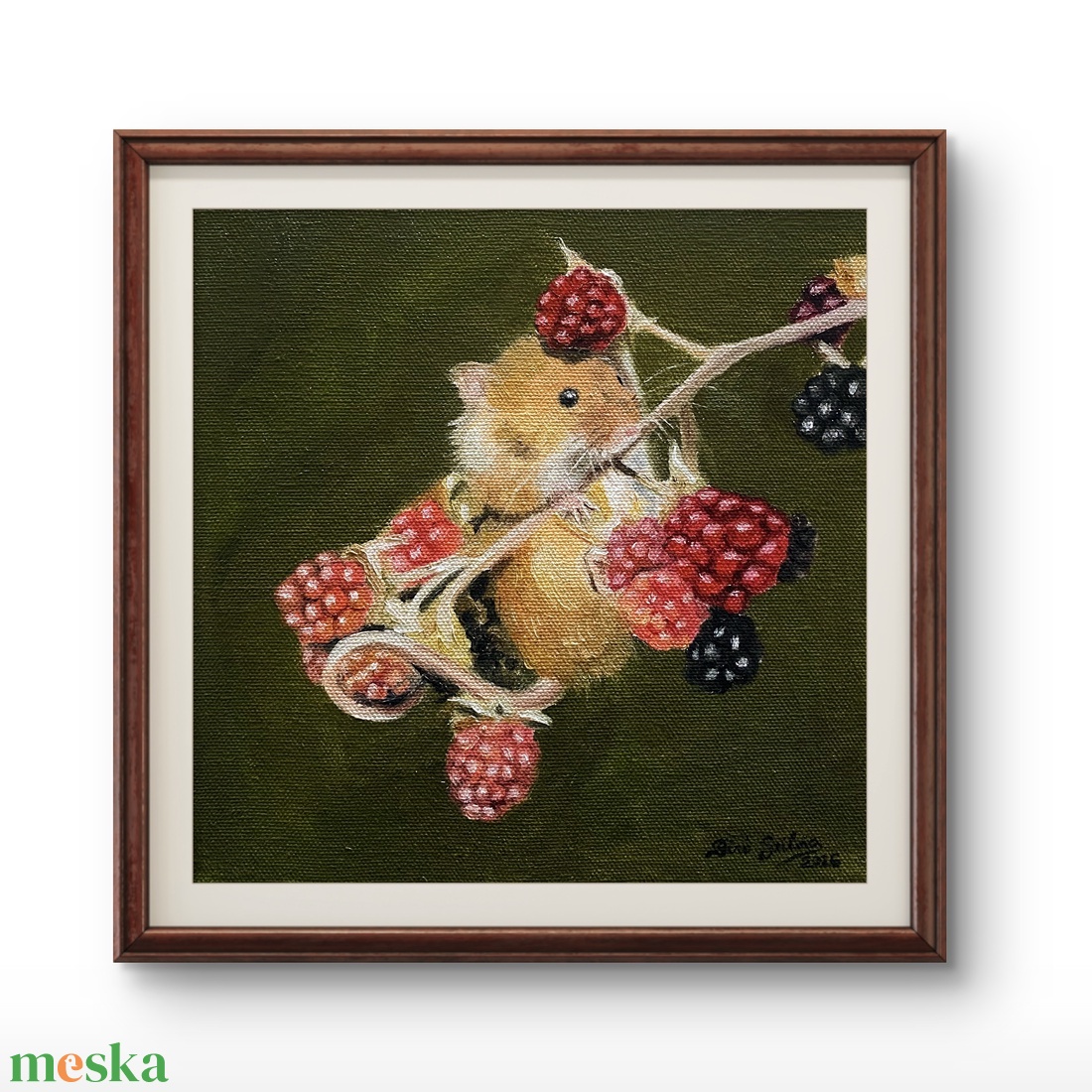 'Szederország' egér olajfestmény - művészet - festmény - olajfestmény - Meska.hu