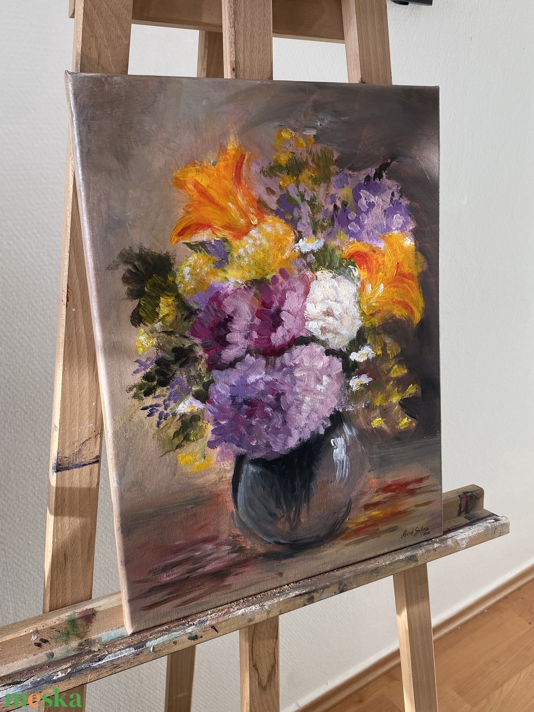 �Sziromszimfónia� virágok vázában akrilfestmény - művészet - festmény - akril - Meska.hu