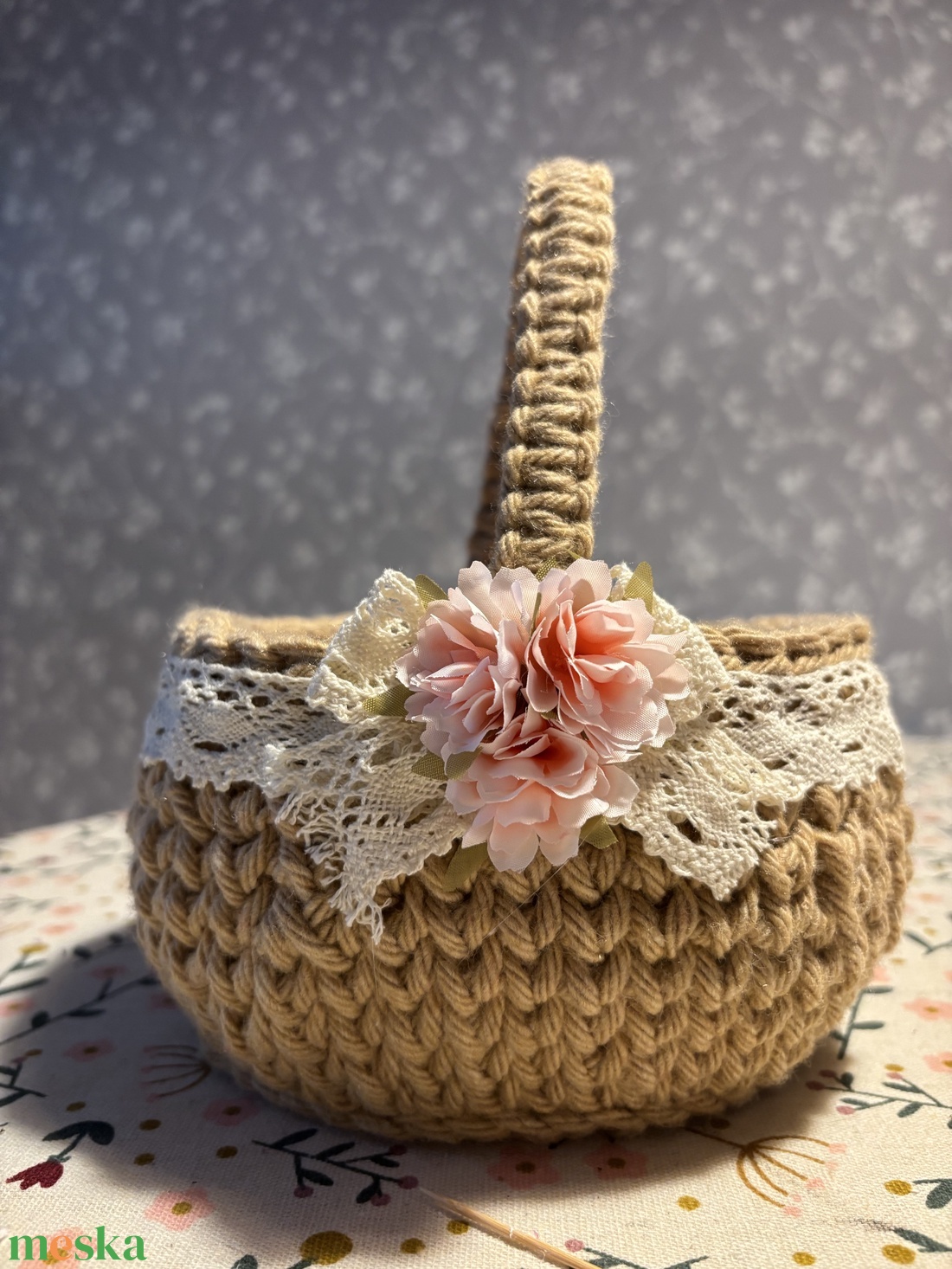 Tavaszi kosárka - otthon & életmód - dekoráció - asztal és polc dekoráció - dekorációs tál, tartó - Meska.hu