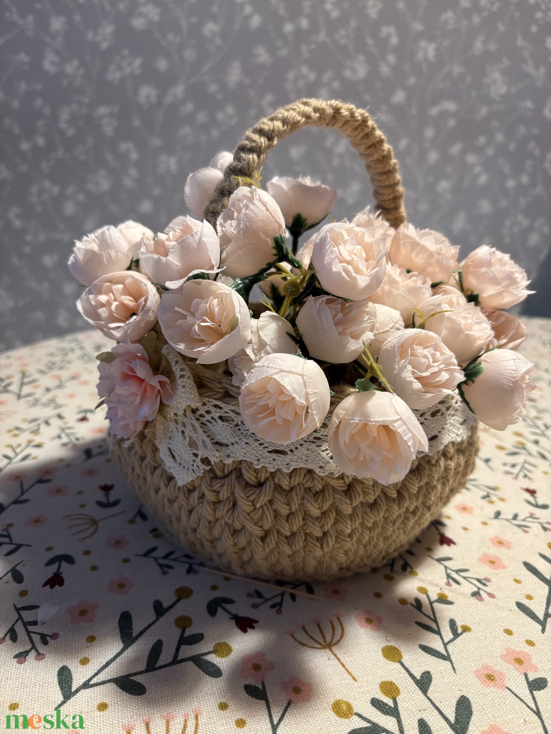 Tavaszi kosárka - otthon & életmód - dekoráció - asztal és polc dekoráció - dekorációs tál, tartó - Meska.hu