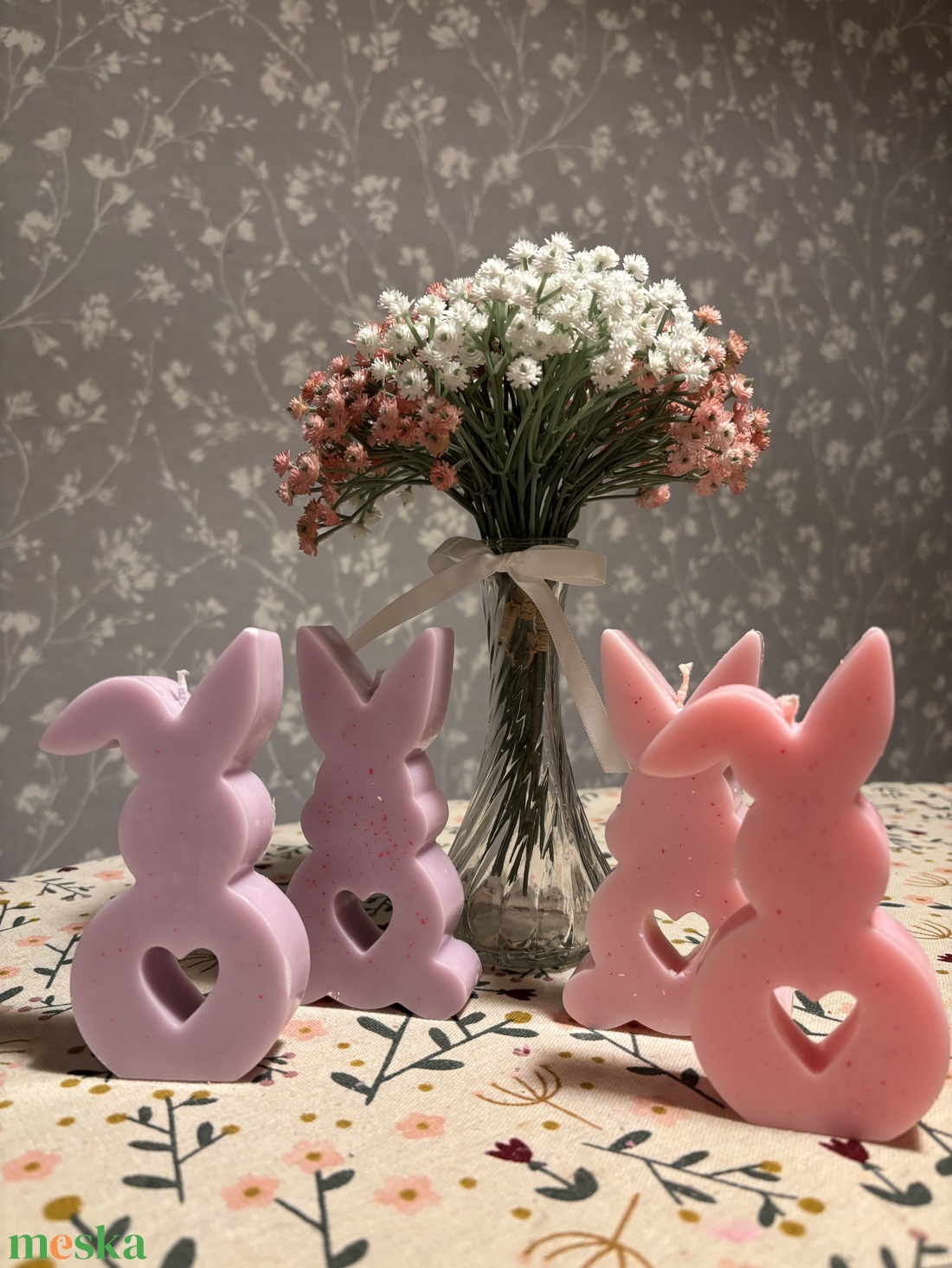 Húsvéti nyuszi gyertya - ünnepi díszek, dekorációk - húsvéti díszek és dekorációk - húsvéti gyertya - Meska.hu