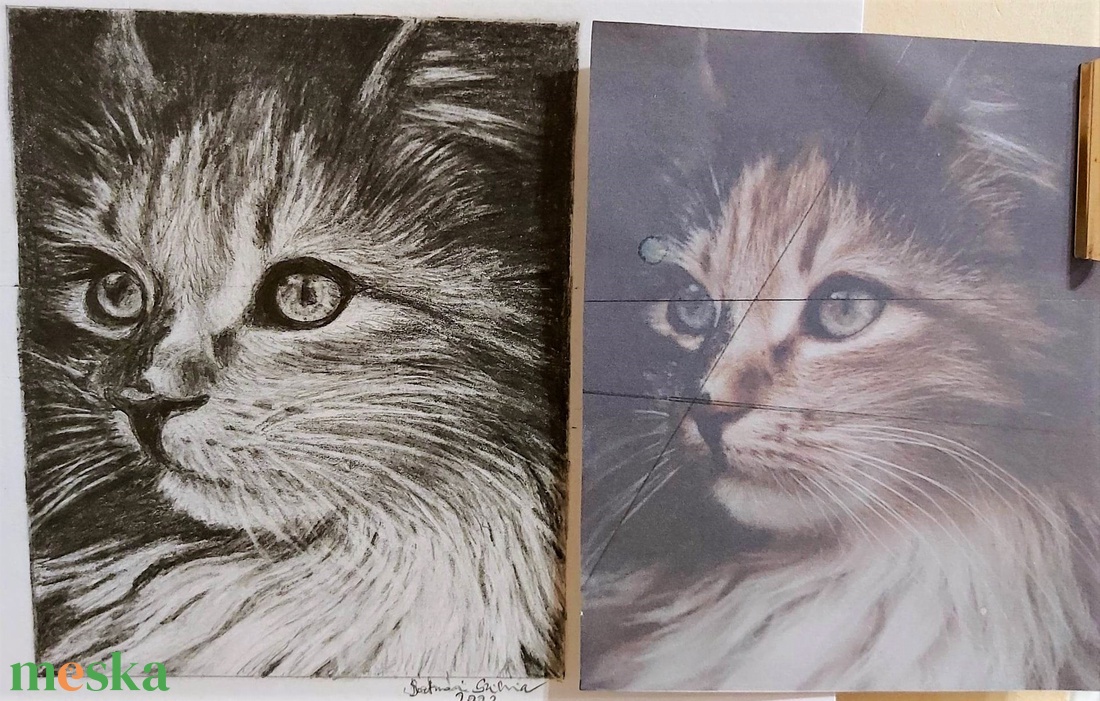 Állat portré, emlék portré rajzolása fényképről - művészet - portré & karikatúra - portré - Meska.hu