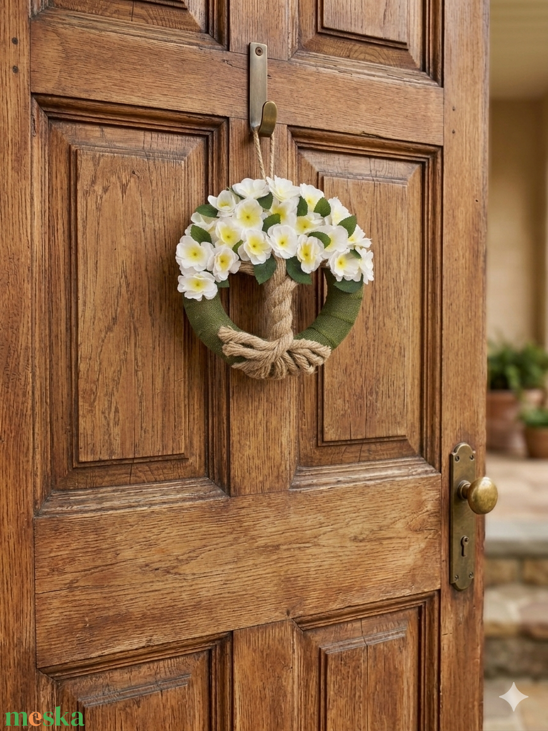 Életfa koszorú, ajtódísz-fehér - otthon & életmód - dekoráció - ajtó- és ablak dekoráció - ajtódísz & kopogtató - Meska.hu