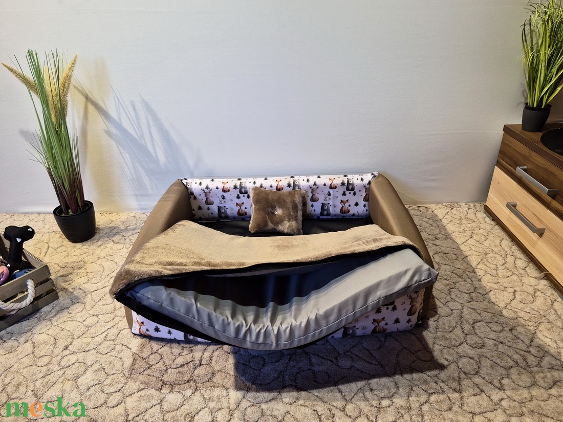 Memóriahabos, víz, szőr és kaparásálló, lehúzható és mosható kutyafekhely, kutyaágy - otthon & életmód - kisállatoknak - kutyáknak - kutya fekhelyek, házak - Meska.hu