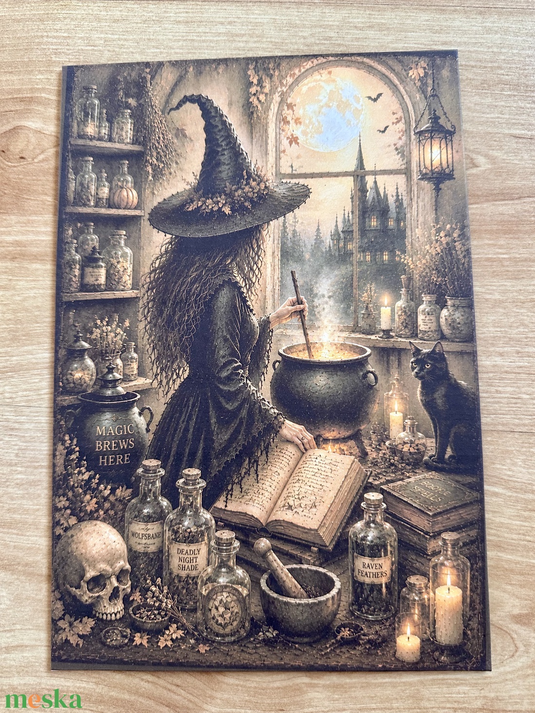 Boszorkány halloween - táblakép - otthon & életmód - dekoráció - halloween - halloweeni dekoráció - Meska.hu
