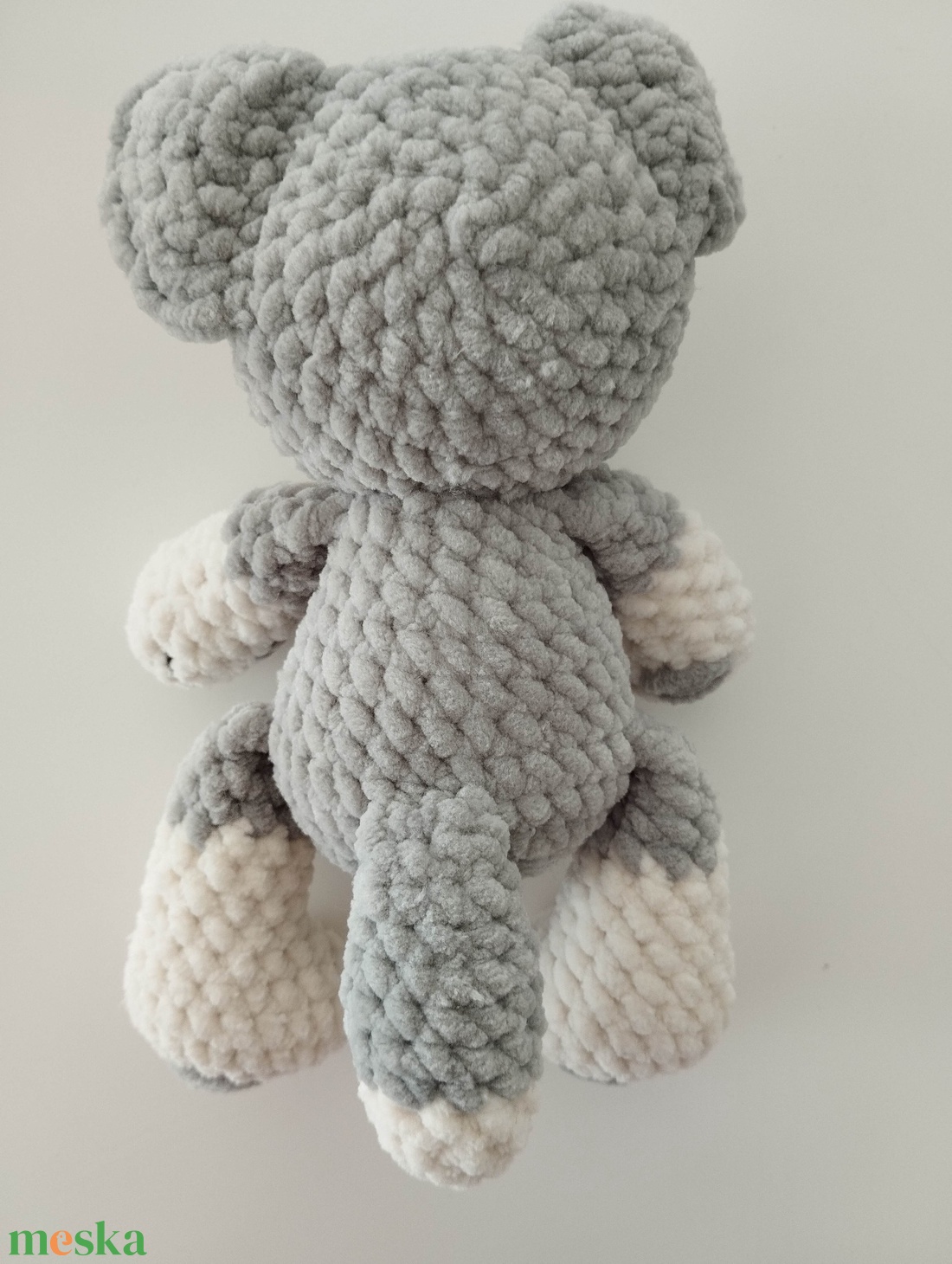 Horgolt szürke husky kölyökkutya  - játék & sport - plüssállat & játékfigura - kutya - Meska.hu