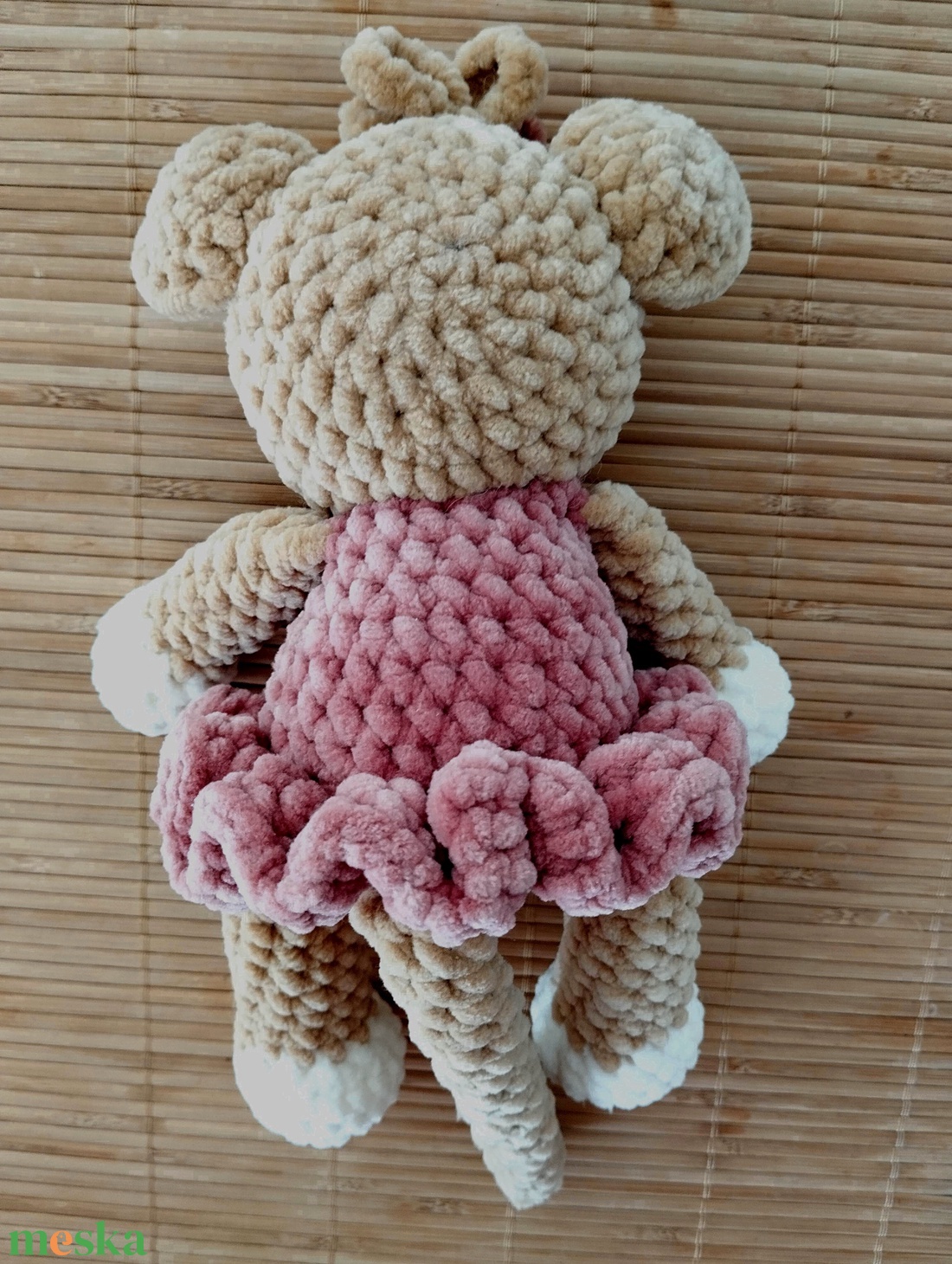 Horgolt balerina majom - játék & sport - plüssállat & játékfigura - majom - Meska.hu