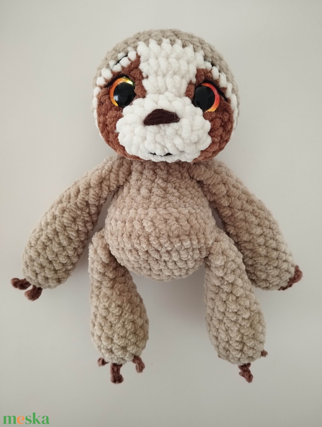 Horgolt lajhár baba  - játék & sport - plüssállat & játékfigura - más figura - Meska.hu