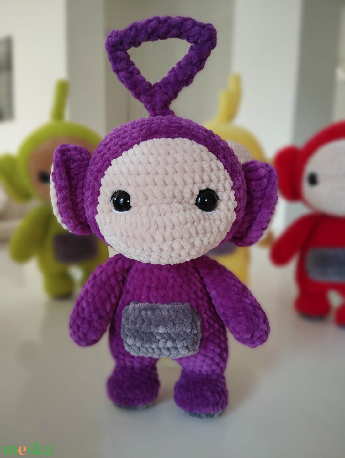 Horgolt Teletabi, Tinky Winky - játék & sport - plüssállat & játékfigura - plüss mesefigurák - Meska.hu