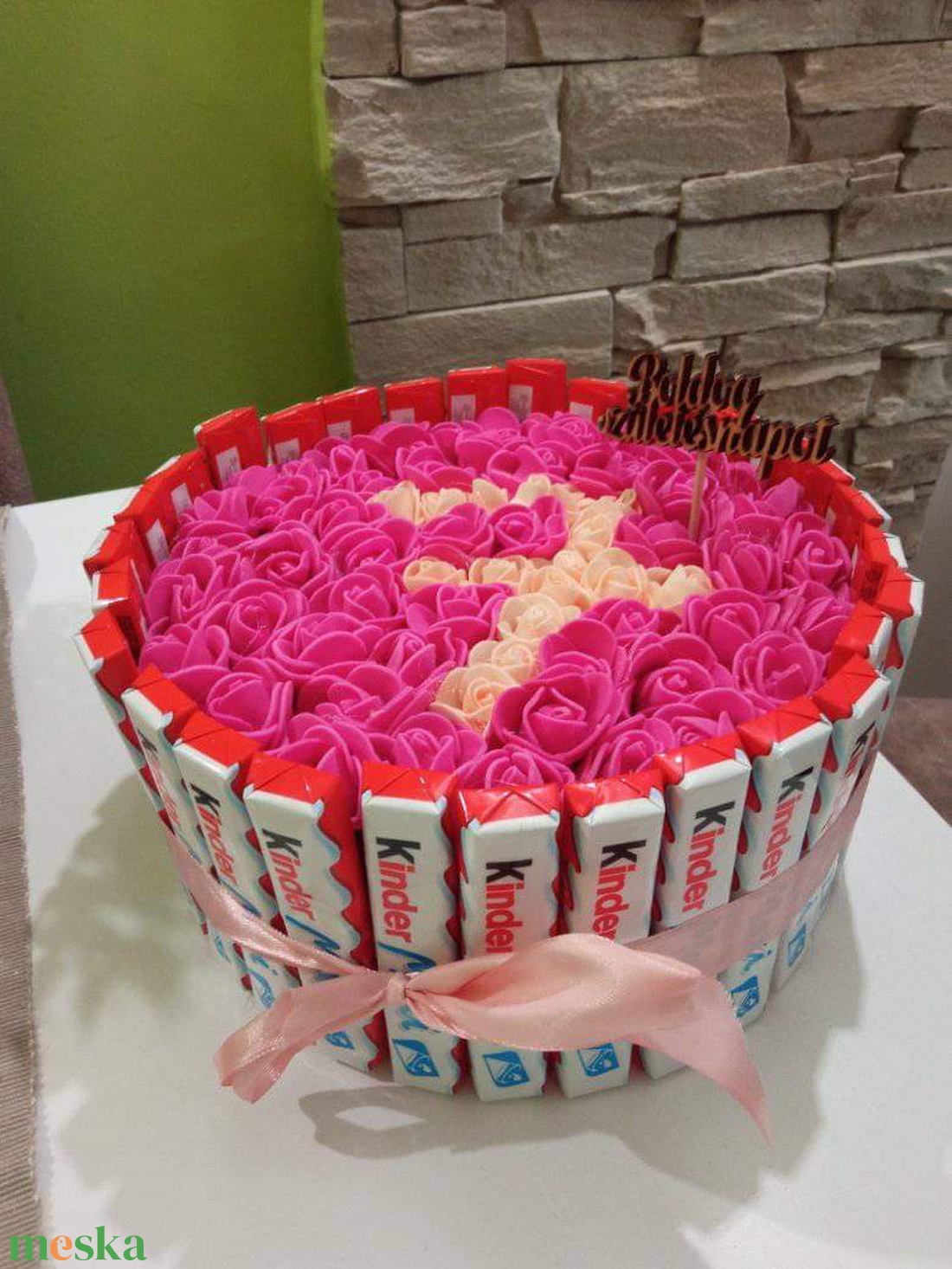 Számos habrózsavirágbox csokival - otthon & életmód - dekoráció - virágdísz és tartó - virágbox, virágdoboz - Meska.hu