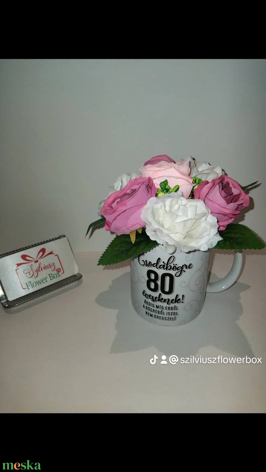 Születésnapi bögre - 80 éveseknek - otthon & életmód - dekoráció - asztal és polc dekoráció - asztaldísz - Meska.hu