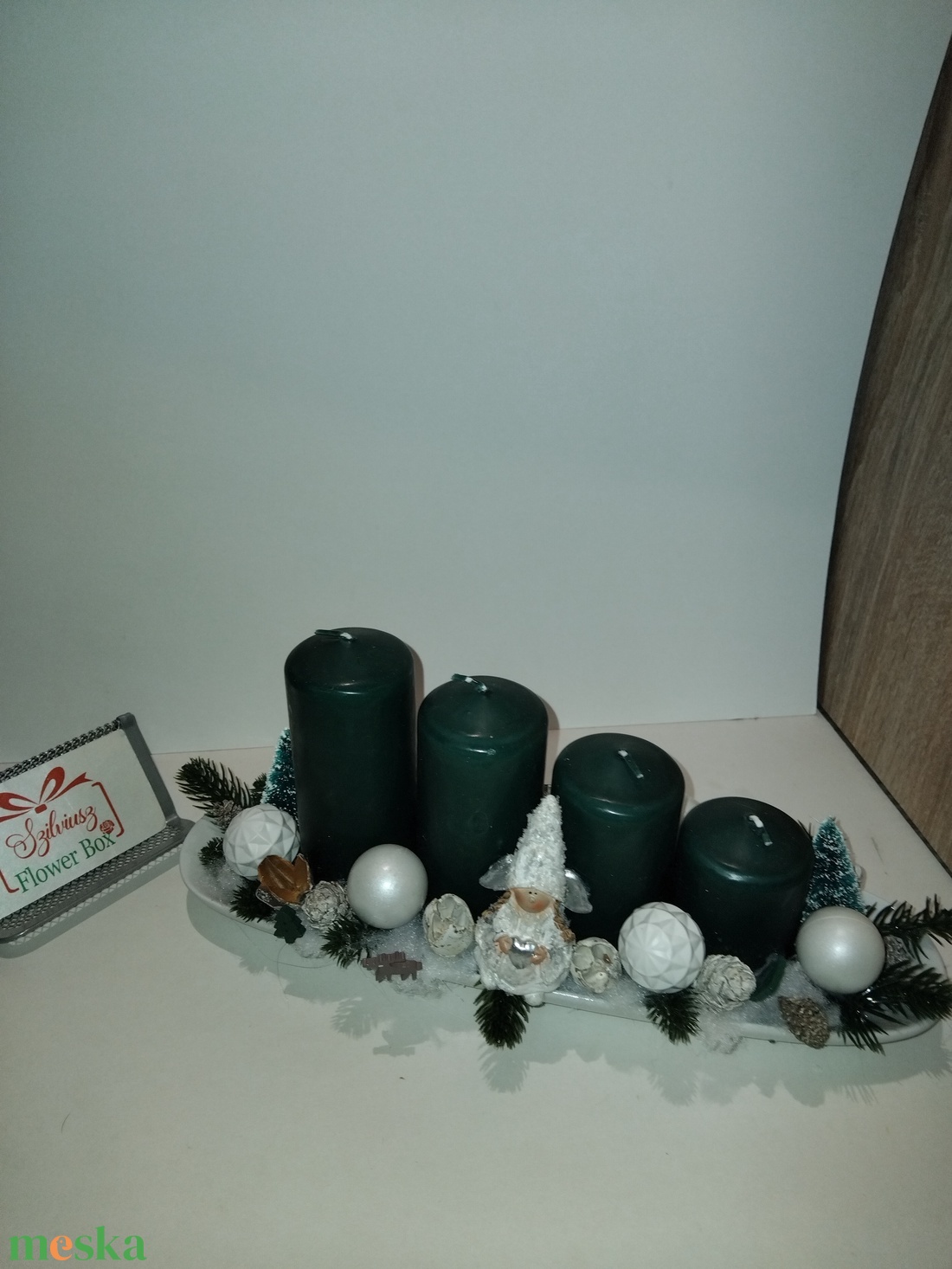 Adventi asztaldísz - Zöld - karácsony - adventi díszek - adventi asztaldísz - Meska.hu