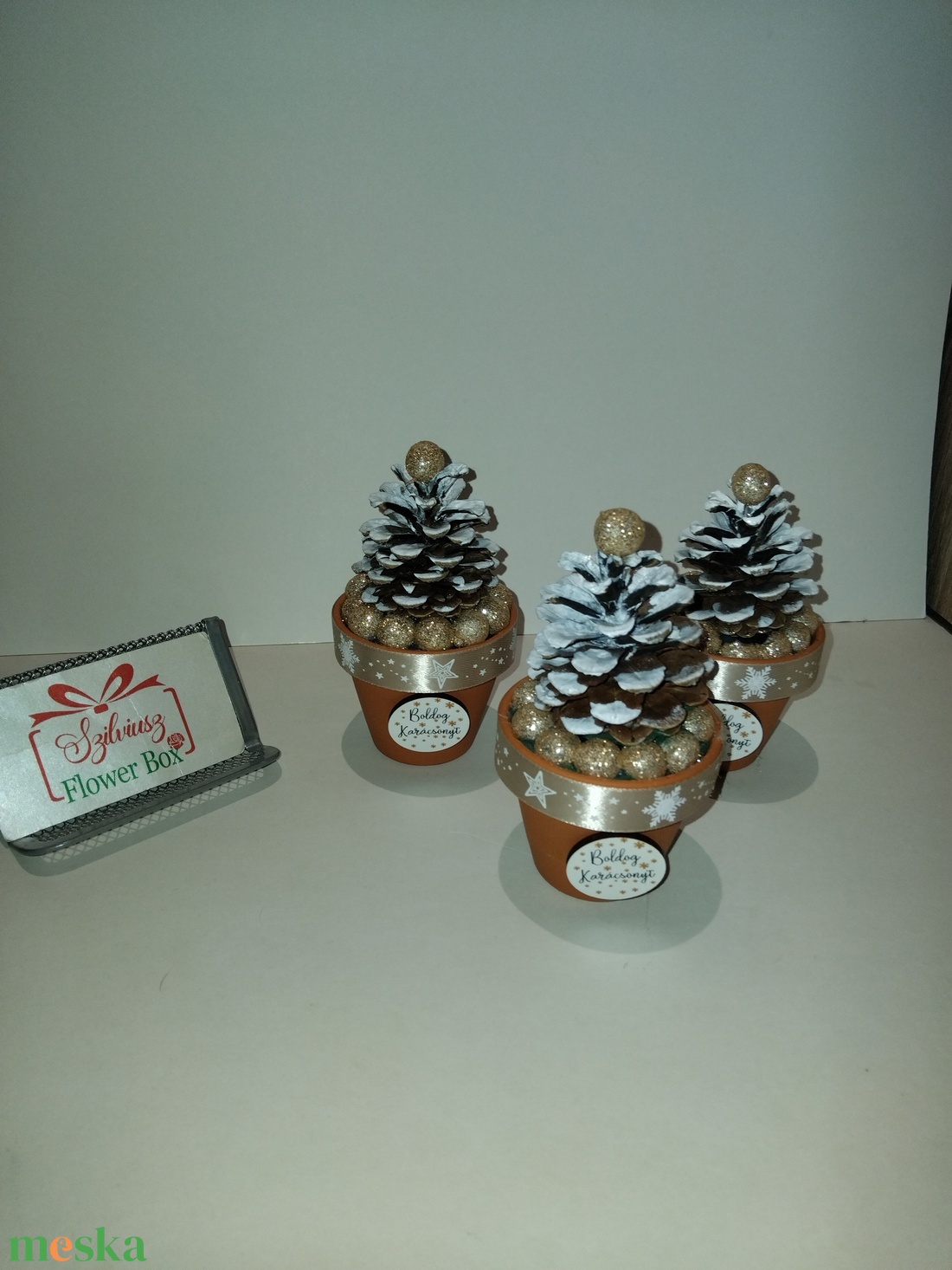 Havas fenyő  asztaldíszek - karácsony - karácsonyi lakásdekoráció - karácsonyi lakásdíszek - Meska.hu