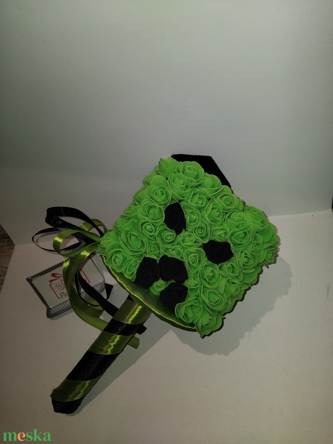 Minecraft jellegű csokor - Zöld - otthon & életmód - virágdekoráció - virágok - virágcsokor - Meska.hu