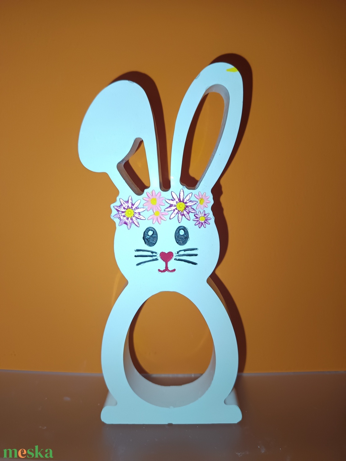 Kerámia nyuszi csoki nélkül kapható  - ünnepi díszek, dekorációk - húsvéti díszek és dekorációk - húsvéti tojástartó - Meska.hu