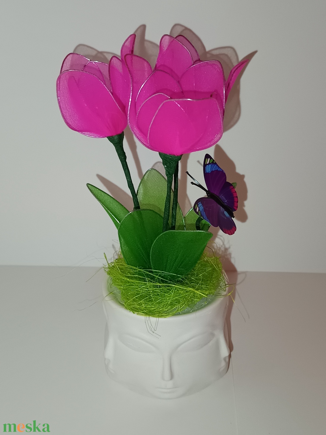 Tulipán harisnyavirg  - otthon & életmód - dekoráció - asztal és polc dekoráció - asztaldísz - Meska.hu