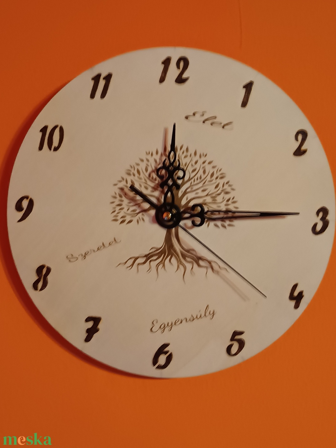 Lézergravírozott ór�k  25 cm  - otthon & életmód - dekoráció - fali és függő dekoráció - falióra & óra - Meska.hu