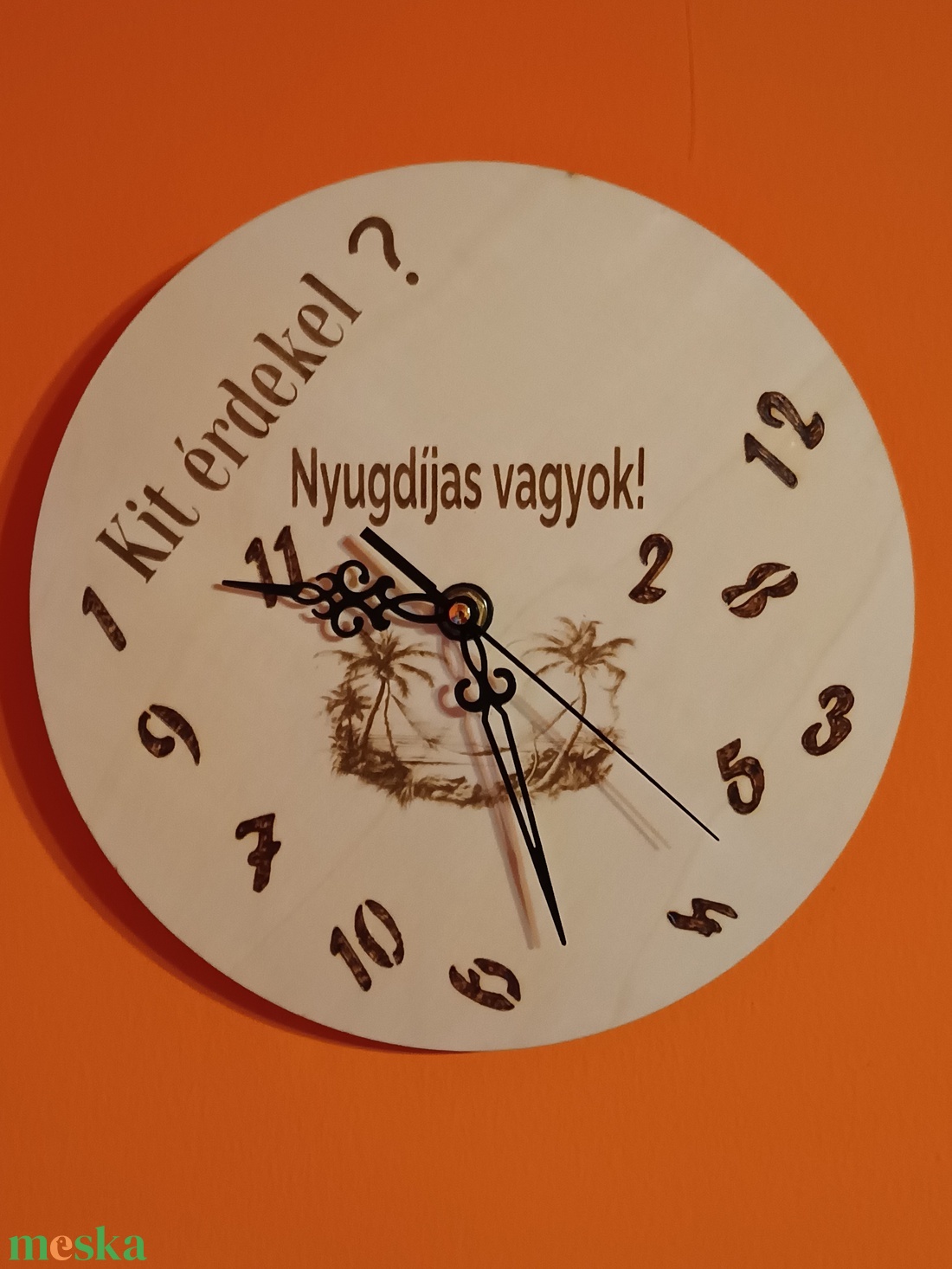 Lézergravírozott falióra 25 cm  - otthon & életmód - dekoráció - fali és függő dekoráció - falióra & óra - Meska.hu