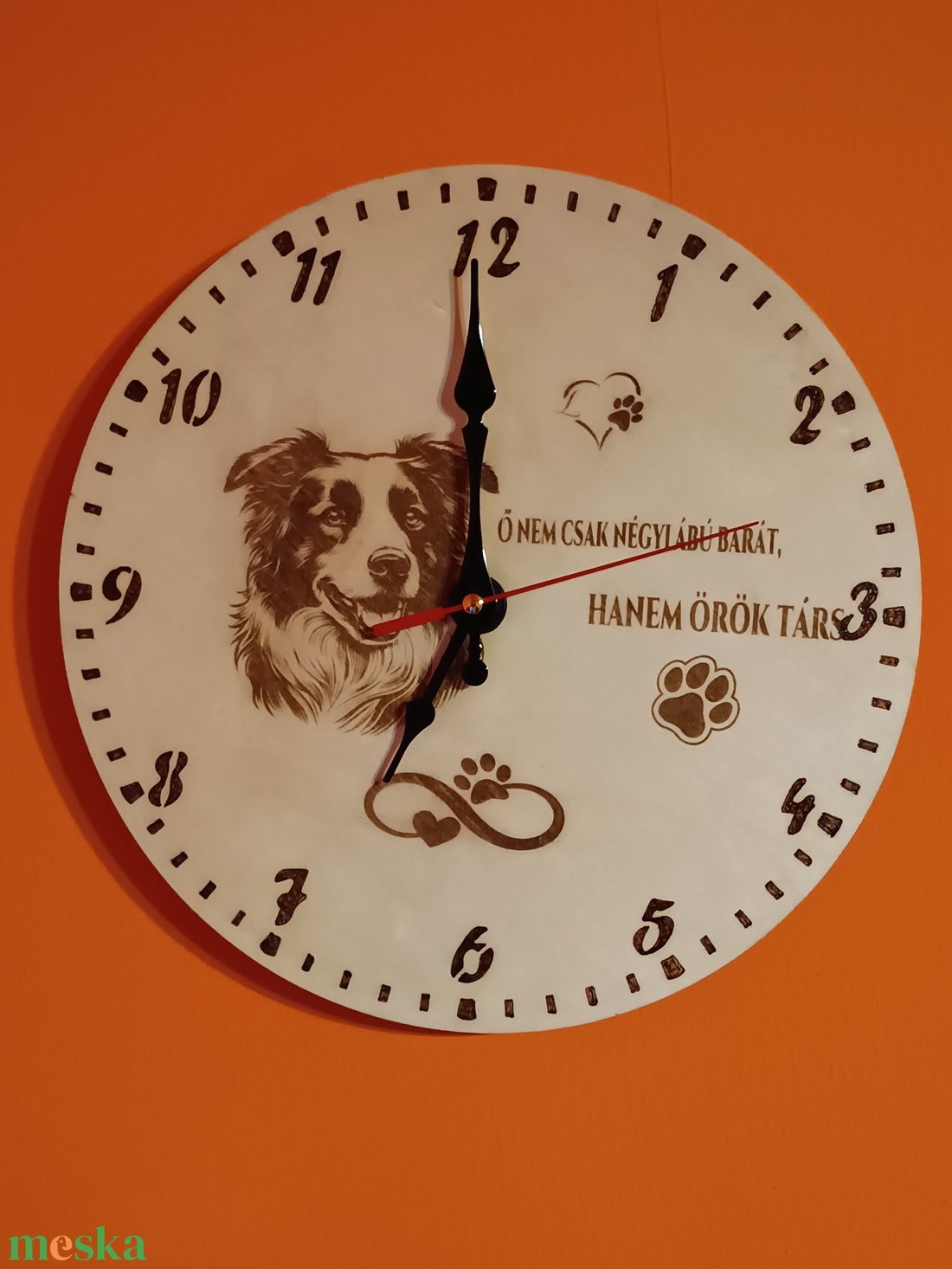 Lézergravírozott falióra 30 cm  - otthon & életmód - dekoráció - fali és függő dekoráció - falióra & óra - Meska.hu