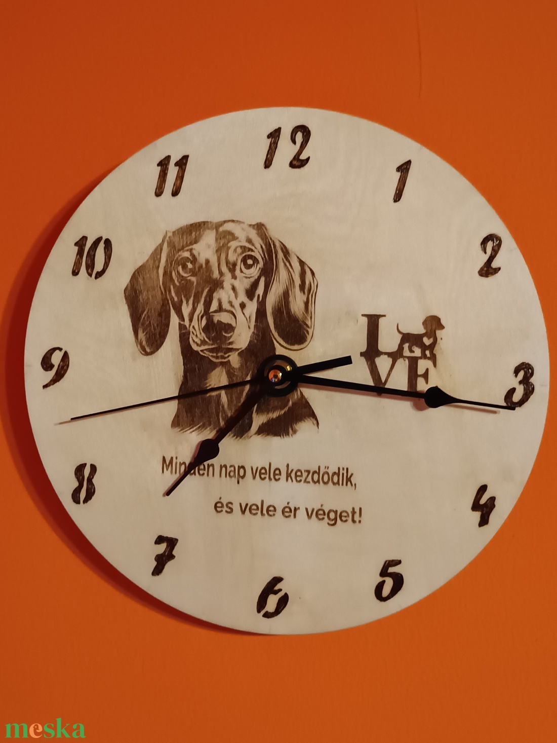 Lézergravírozott falióra 25 cm átmérőjű  - otthon & életmód - dekoráció - fali és függő dekoráció - falióra & óra - Meska.hu