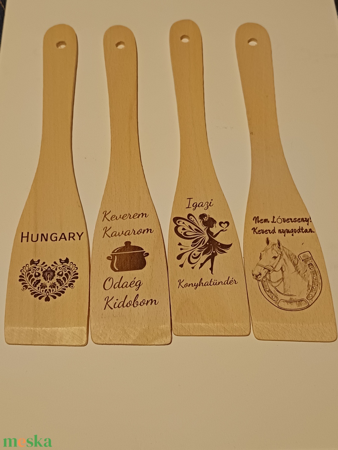 Lézergravírozott fa fakanál  - otthon & életmód - konyhafelszerelés, tálalás - sütés, főzés - fakanál & fakanáltartó - Meska.hu