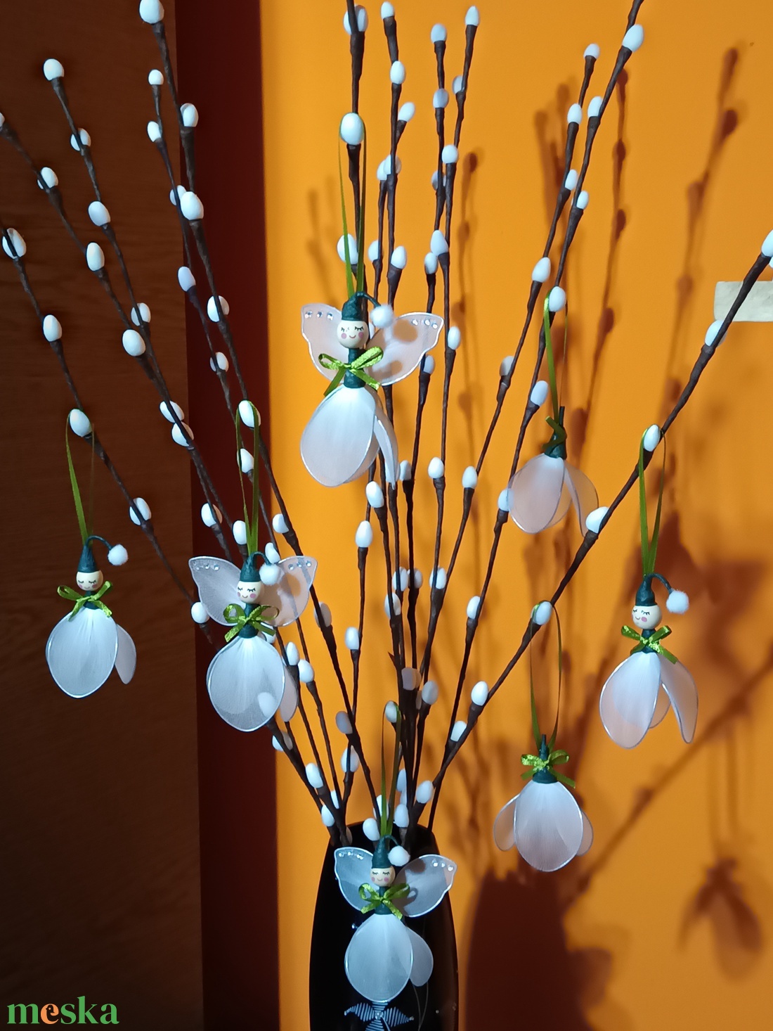 Hóvirág tündér manó harisny�ból  - otthon & életmód - dekoráció - asztal és polc dekoráció - asztaldísz - Meska.hu