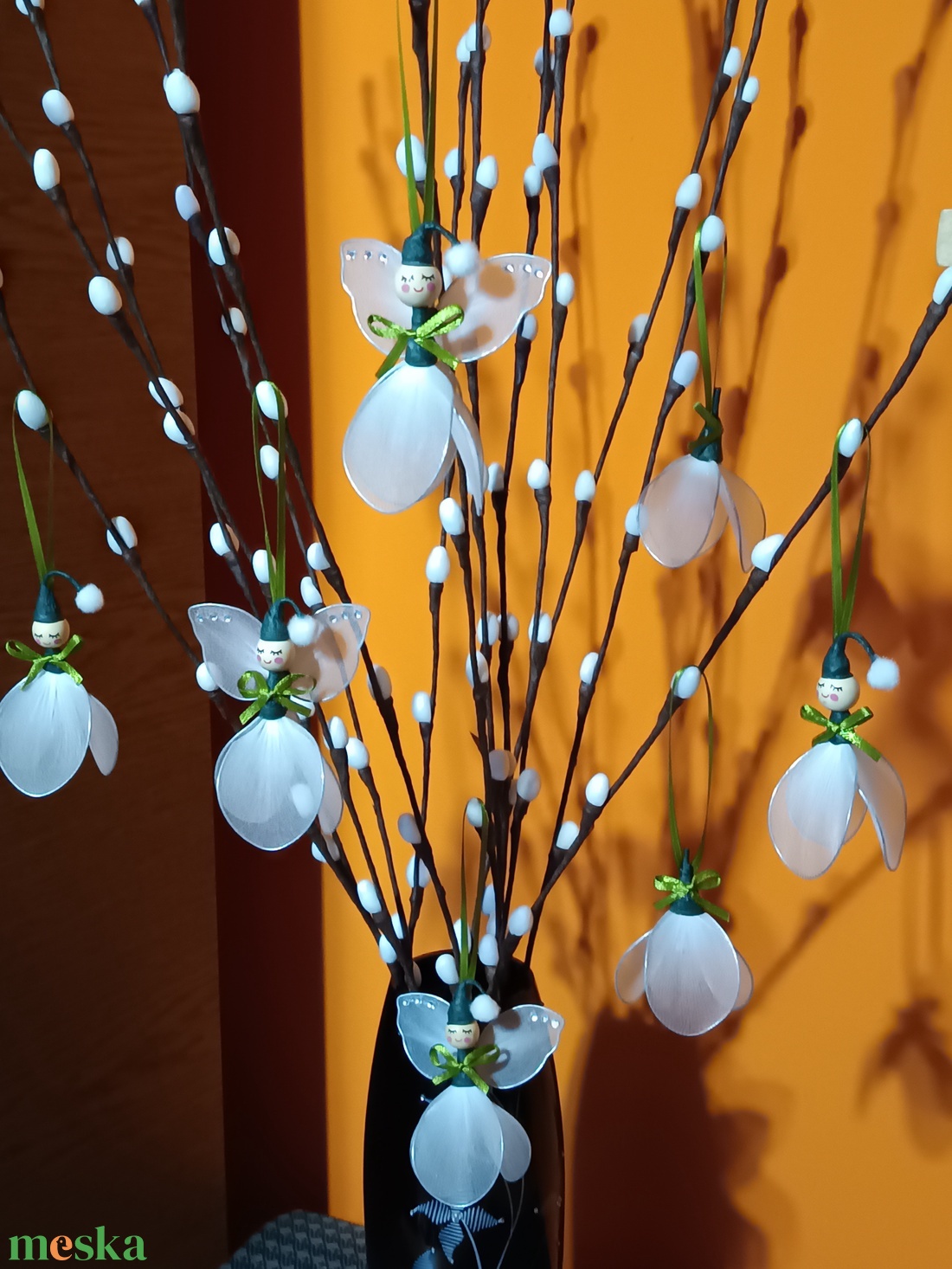 Hóvirág tündér manó harisny�ból  - otthon & életmód - dekoráció - asztal és polc dekoráció - asztaldísz - Meska.hu