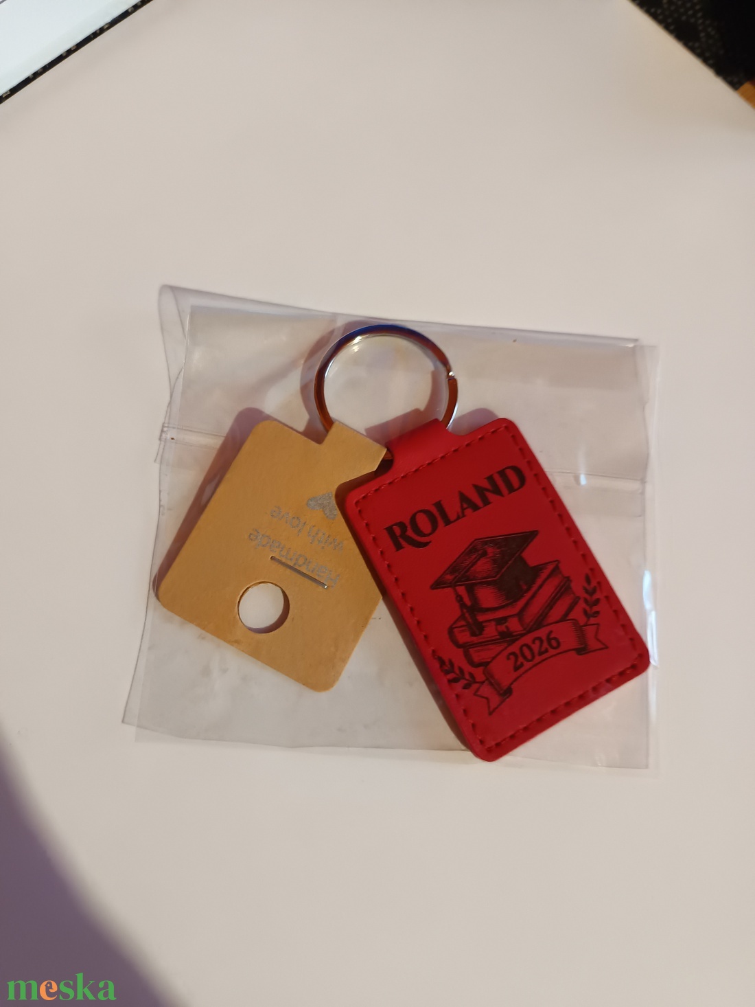 Lézergravírozott Bőr kulcstartó  - táska & tok - kulcstartó & táskadísz - kulcstartó - Meska.hu