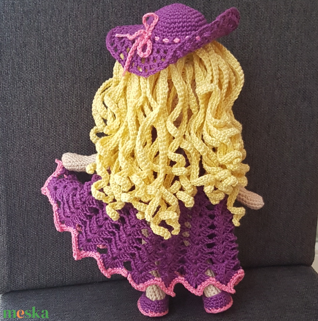 Szofi baba - horgolt, amigurumi baba - játékbaba - játék & sport - baba & babaház - öltöztethető baba - Meska.hu